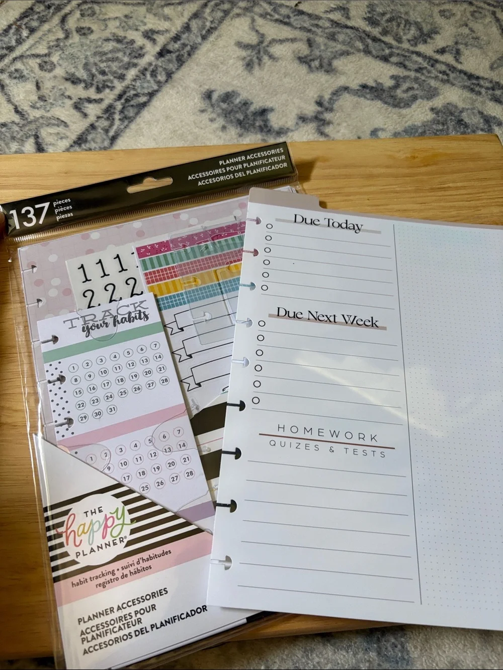 The Happy Planner Disc-Bound Covers and accessories.